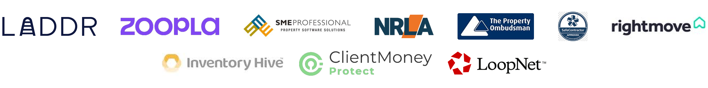Greenco partners - Laddr, Zoopla, Rightmove, LoopNet, NRLA, The Property Ombudsman and more